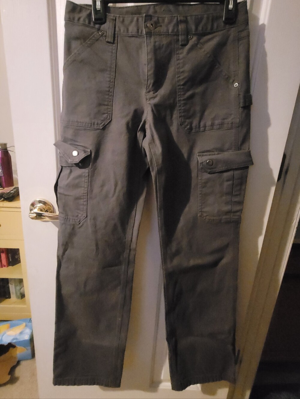 Duluth Trading Co Gray Women's Fire Hose Flex Cargo Pants Size 4 Long